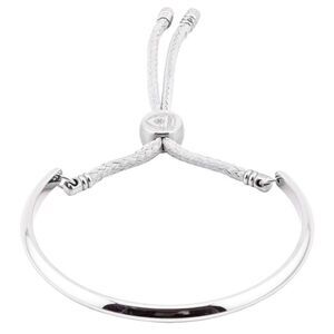 Arsenal FC Womens/Ladies Rope Crest Bangle / Silver